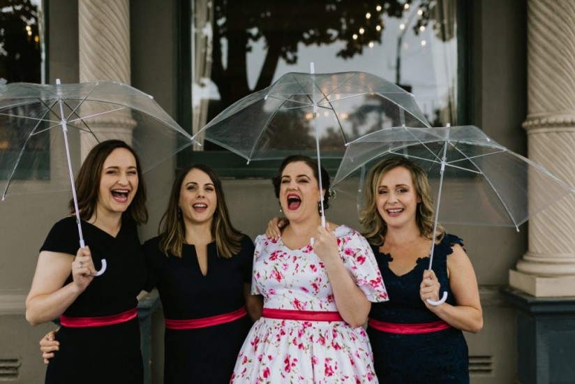 Makeup by Inèz  •  Photo by Gold and Grit  •  Bride Liz  •  Bridesmaids Rimma, Jess & Sacha