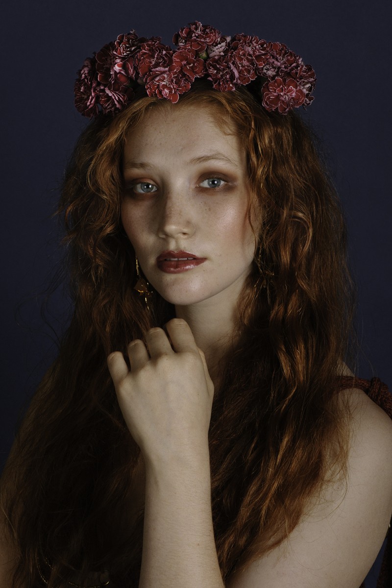 Hair & Makeup by Inèz • Photo by Natalie Tirant • Florals Stems from Her • Fashion Charmaine De Lima • Model Alex Sinclair